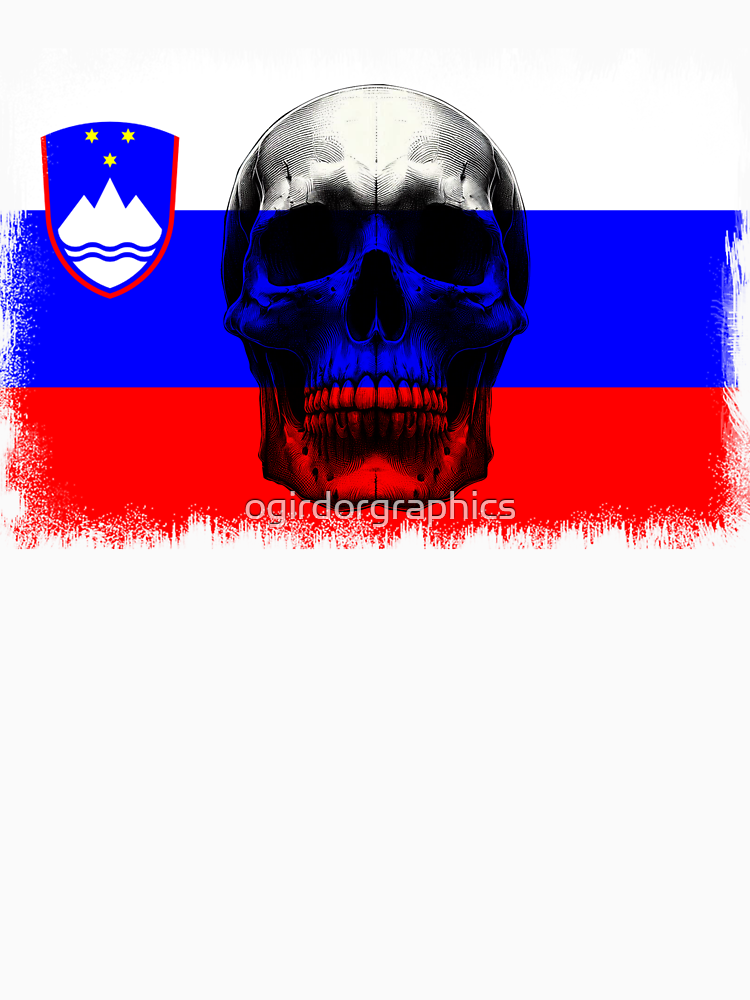 Slovenia Skull Flag Nation Rareart Country Halloween Ogirdor By Ogirdorgraphics