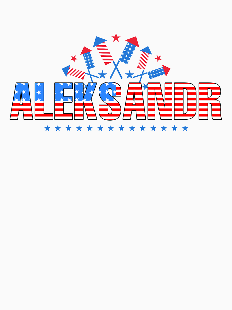 Aleksandr American Flag Custom By Custom Name