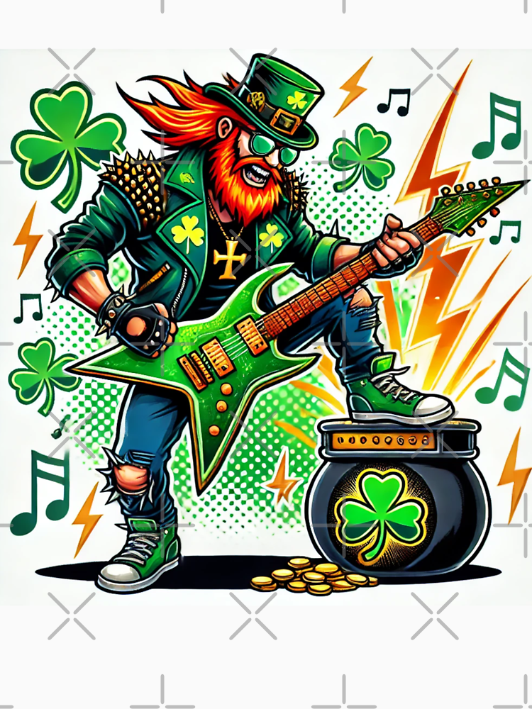 Rockstar Leprechaun Bold Irish Magic Meets Musical Edge By Axolotl Yoli