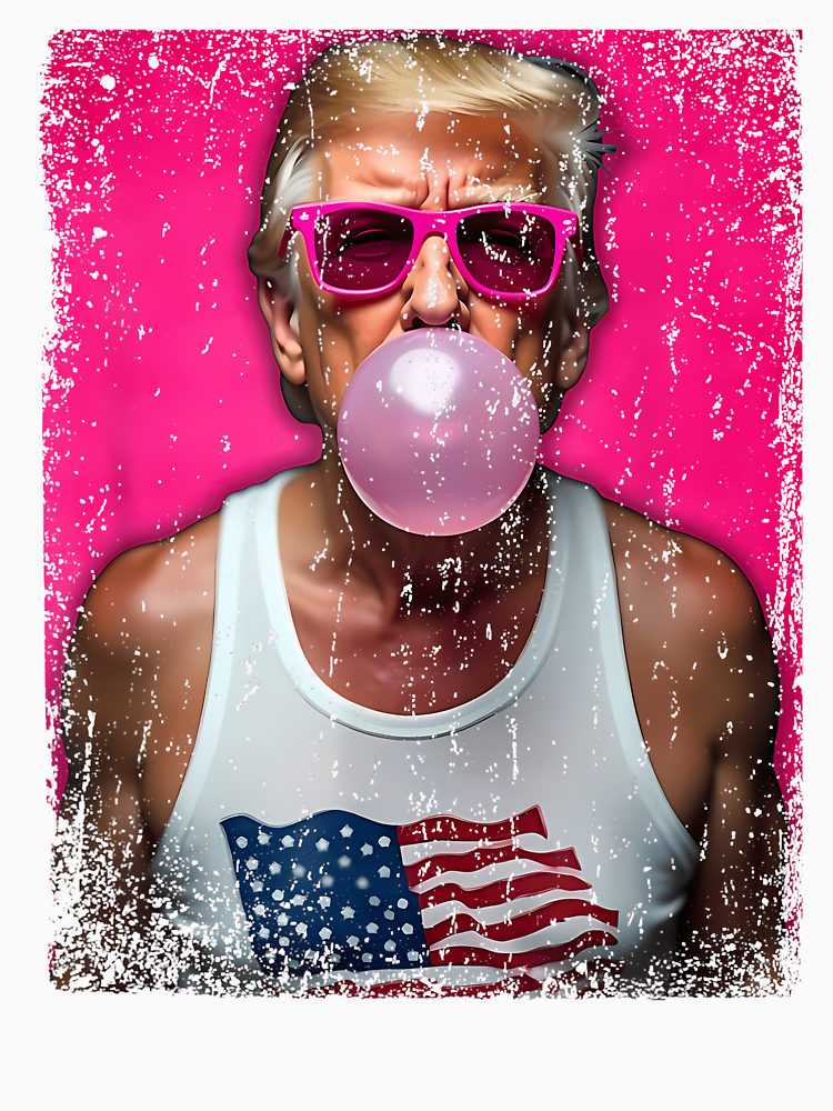 Trump Bubble Gum Pink Sunglasses Usa Flag Funny By Diyoor